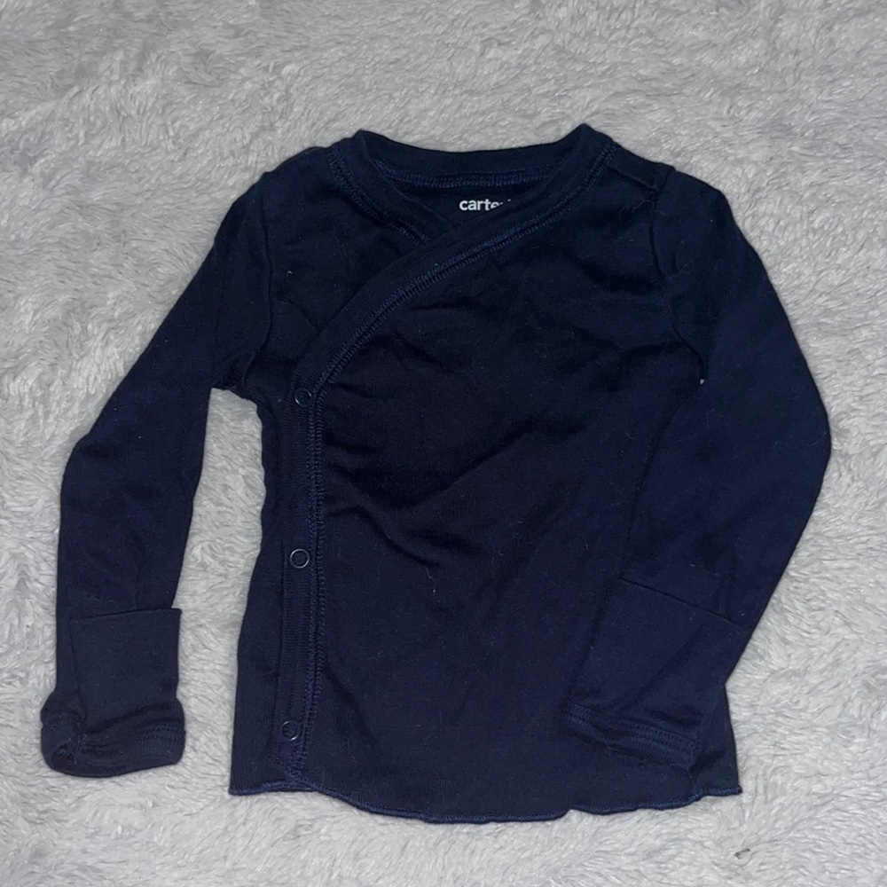 (3 for $10) carters blue cross top 3 month baby boy